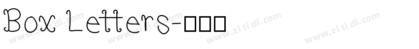 Box Letters字体转换